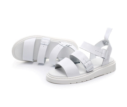 Platform Buckle Toe Roman Sandals