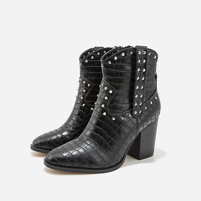 Europe And The United States Thick Heel Martin Boots Women