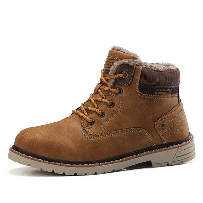 Botas Martin para hombre, cálidas, de algodón, botas de nieve