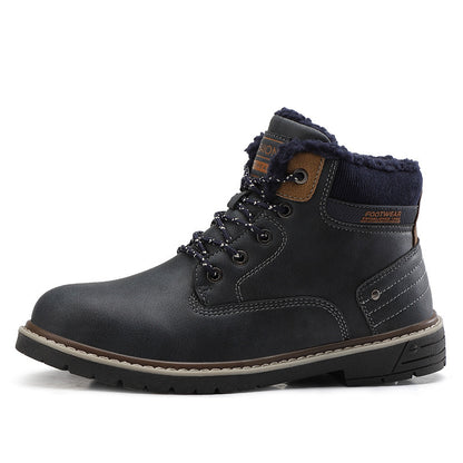 Bottes Martin pour hommes, chaussures chaudes en coton, bottes de neige