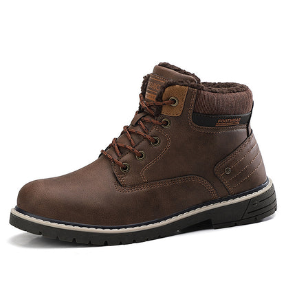 Botas Martin para hombre, cálidas, de algodón, botas de nieve