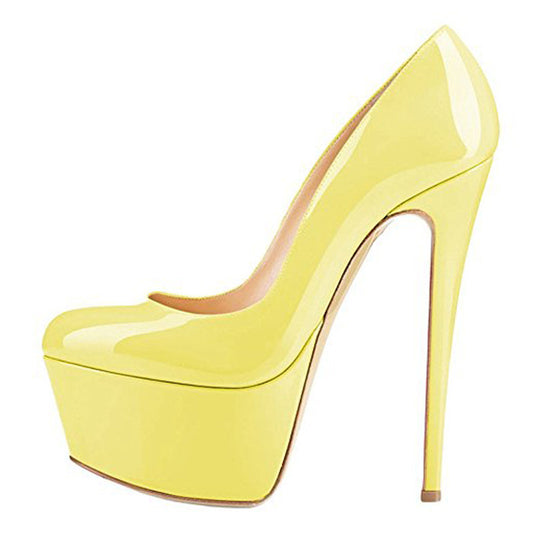 Women's Round Toe Platform High Heels