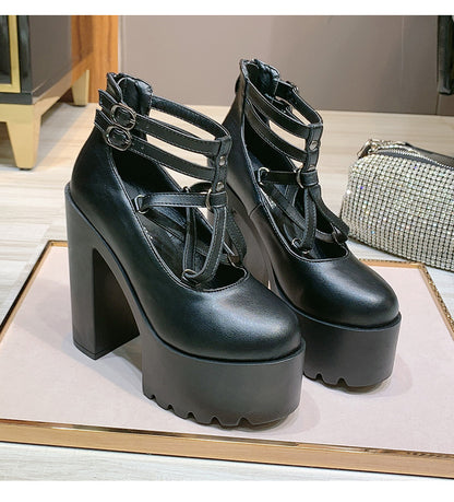 Modèle de chaussures simples tout-aller 15CM Nouvelle plateforme à talons hauts pour femme