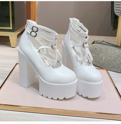 Model All-Match Single Shoes 15CM New Female High-Heeled Platform