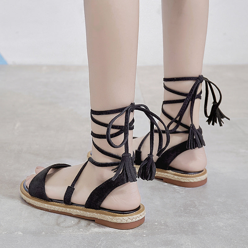 Bohemian Strappy Flat Seaside Holiday Sandals