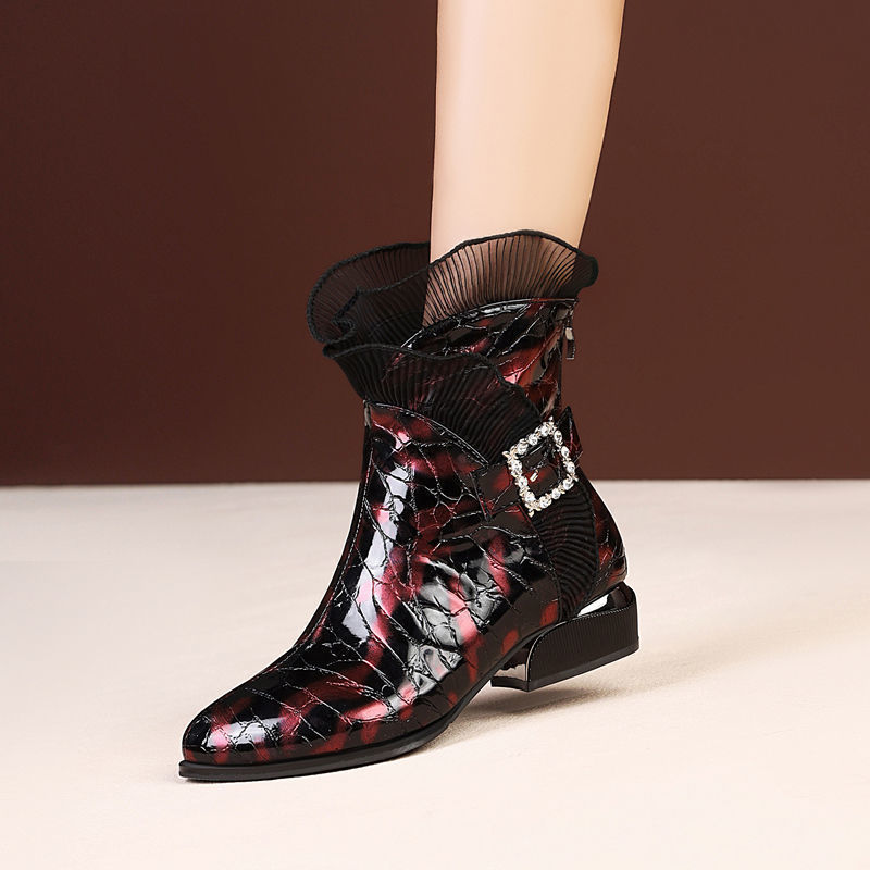 Bottes en dentelle pour femmes automne et hiver