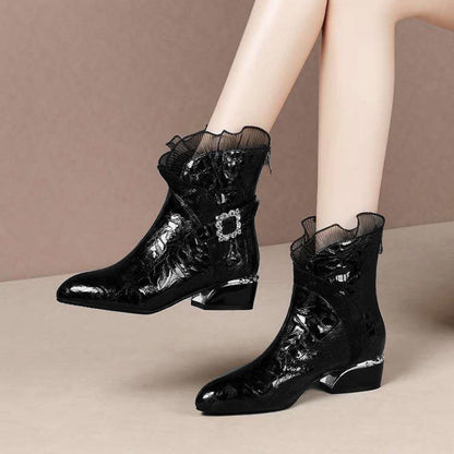 Lace Women'S Boots Autumn And Winter