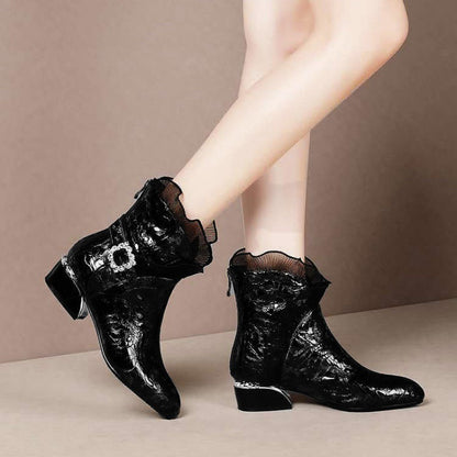 Bottes en dentelle pour femmes automne et hiver