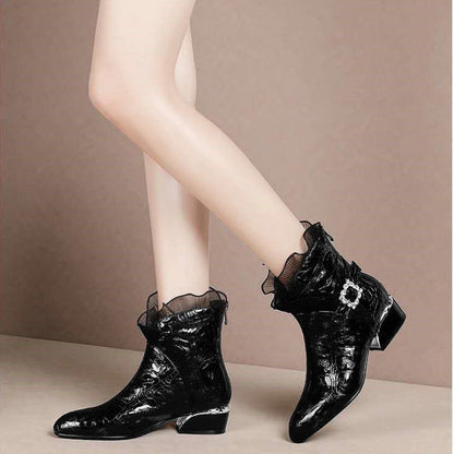 Lace Women'S Boots Autumn And Winter