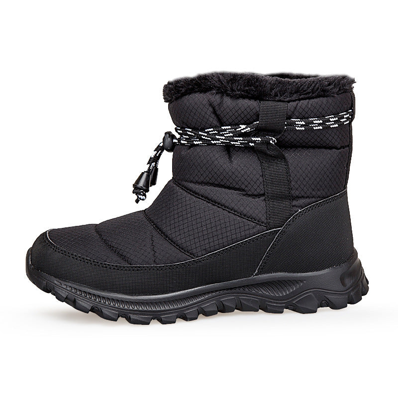 Bottes de neige chaudes et en velours pour femmes grandes tailles