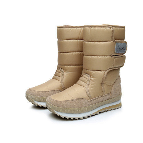 Winter Warm Non-Slip Waterproof Snow Cotton Flat Boots