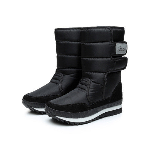 Winter Warm Non-Slip Waterproof Snow Cotton Flat Boots