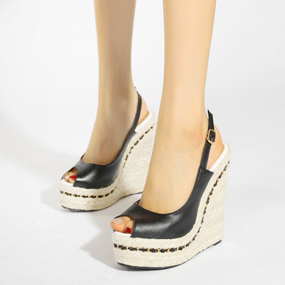 Chained Platform Sandals With Thick Soles