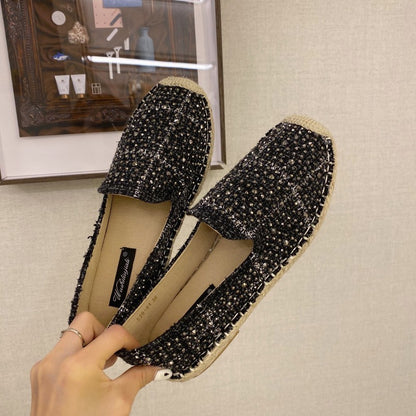 New Korean Style Fashion Thick-Soled Fisherman Shoes Flat-Soled Rivets And Twine Women'S Single Shoes