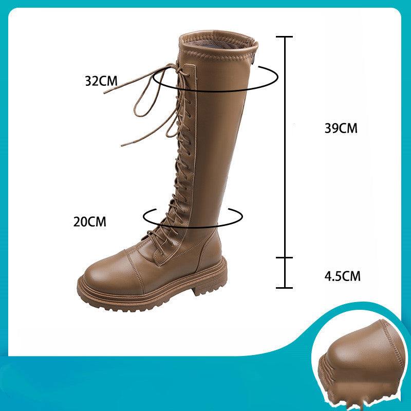 Leather Martin Boots Summer Thin New British Style Breathable Mesh Boots Hollow Thick-Soled Short Boots