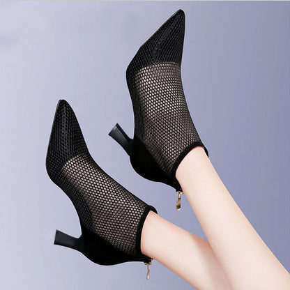 Sandals, Mesh Shoes, Thick-Heeled High-Heeled Boots, High-Heeled Shoes