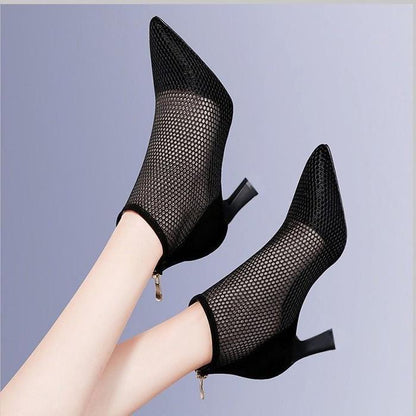 Sandals, Mesh Shoes, Thick-Heeled High-Heeled Boots, High-Heeled Shoes