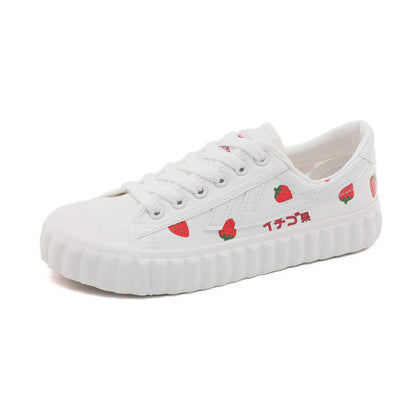 Niche Canvas Shoes Net Red White Shoes Sneakers