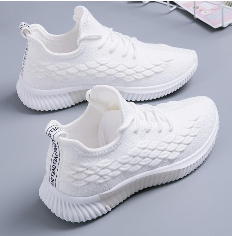 Fly Woven Three-Dimensional Scale Lace Mesh Top Sneaker Female