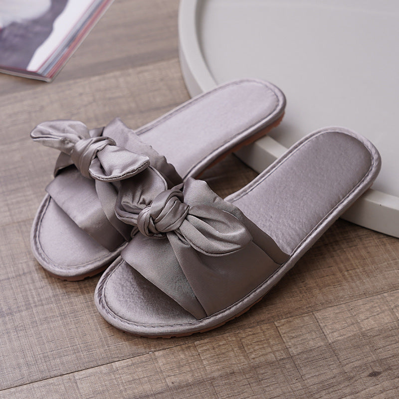 Bowknot Open-Toe Home Four Seasons Slippers Room