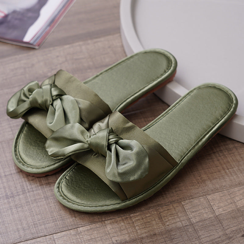 Bowknot Open-Toe Home Four Seasons Slippers Room