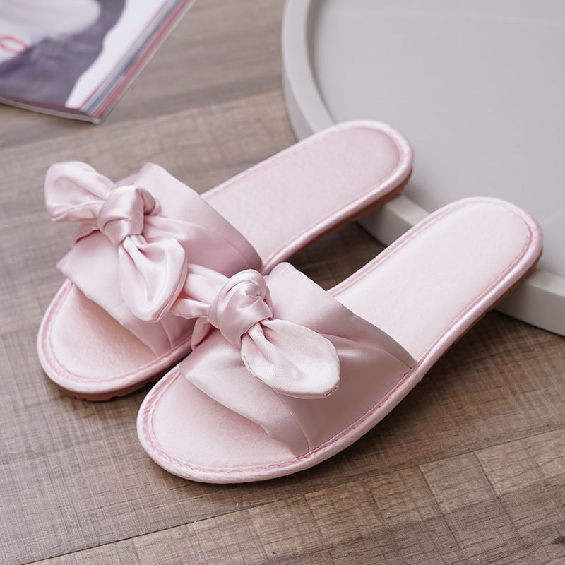 Bowknot Open-Toe Home Four Seasons Slippers Room