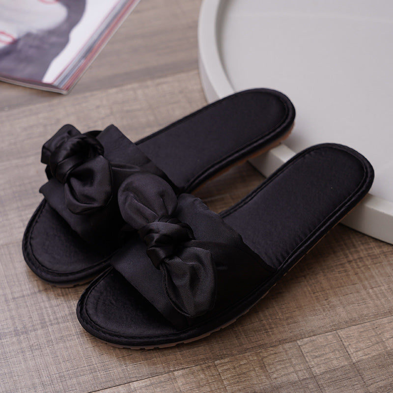 Bowknot Open-Toe Home Four Seasons Slippers Room