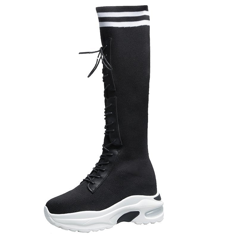 Breathable High-top Lace-up Women's Boots