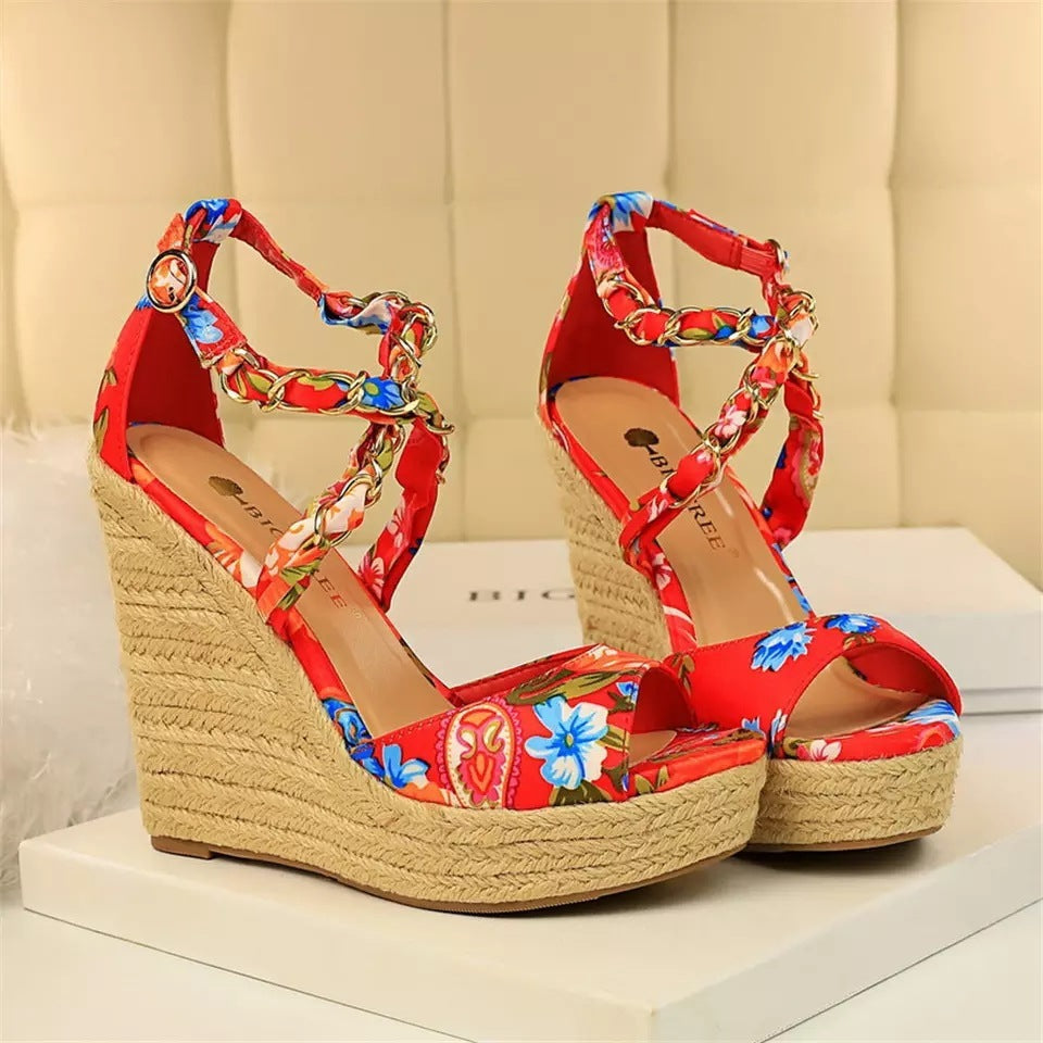 Plus Size Women's Shoes Wedge Heel Women's Shoes Sandals Summer