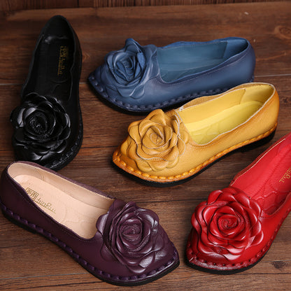 Genuine Leather Comfortable Soft Sole Mother Shoes