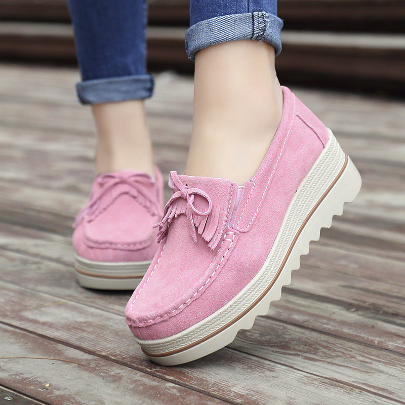 Soft-soled Platform Shoes Thick-soled Casual Mother Shoes