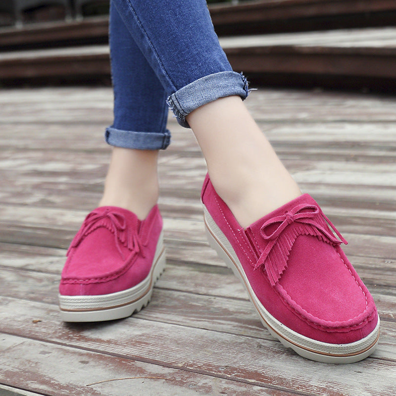 Soft-soled Platform Shoes Thick-soled Casual Mother Shoes