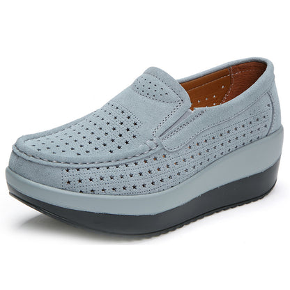 Soft-soled Platform Shoes Thick-soled Casual Mother Shoes