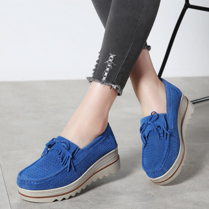 Soft-soled Platform Shoes Thick-soled Casual Mother Shoes