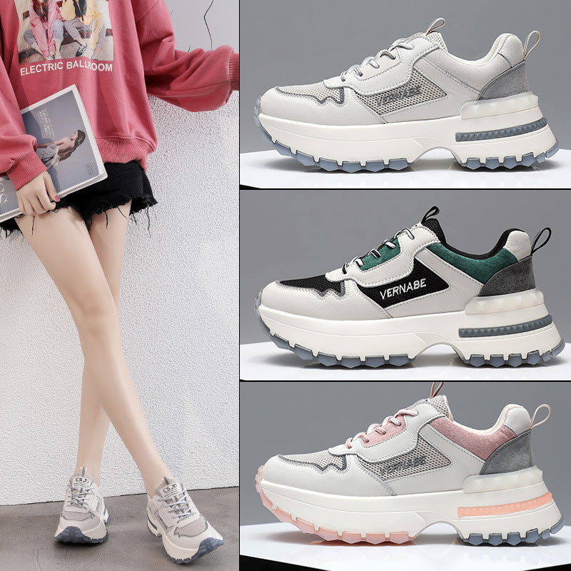 Fashion Thick-Soled Sponge Cake Casual Sports Daddy Shoes