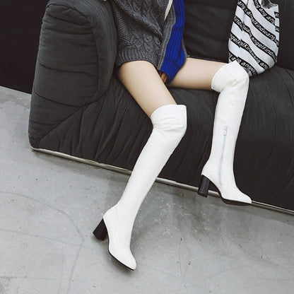 Comfortable And Casual, Thick High-Heeled Long Tube