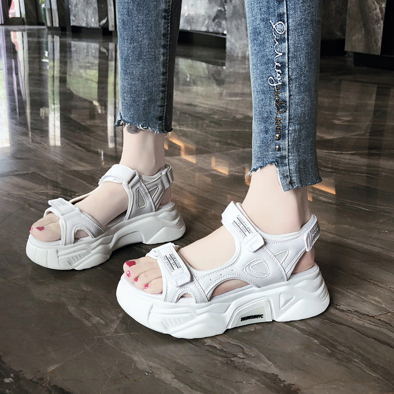 New Fashion Net Celebrity Super Fire Platform Sponge Cake Beach Sports Sandals