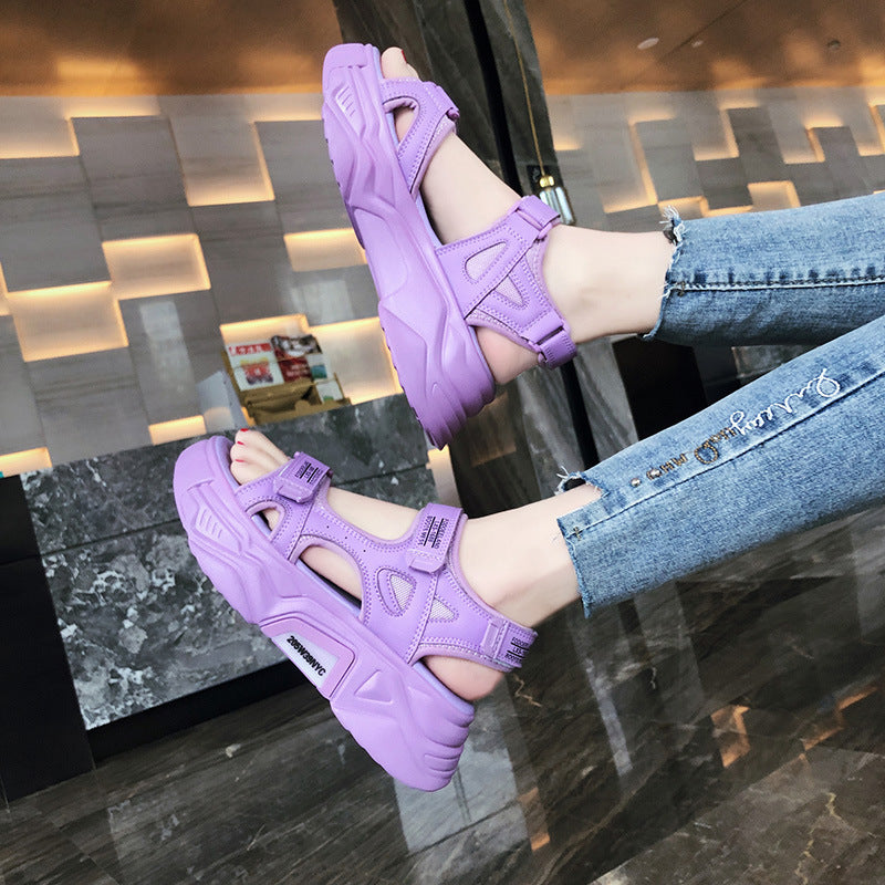 New Fashion Net Celebrity Super Fire Platform Sponge Cake Beach Sports Sandals