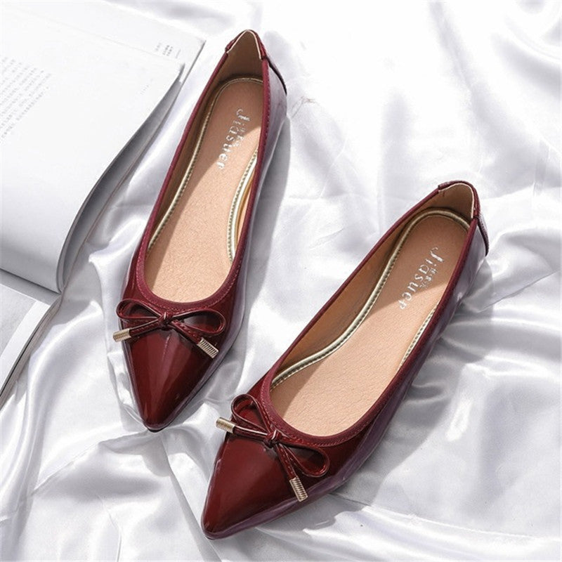 Flat Shoes Female Pointed Toe Korean Fashion Net Red Single Shoes