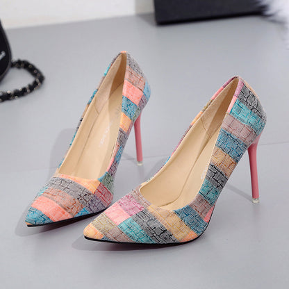 European And American Pointed Workplace High-heeled Shoes