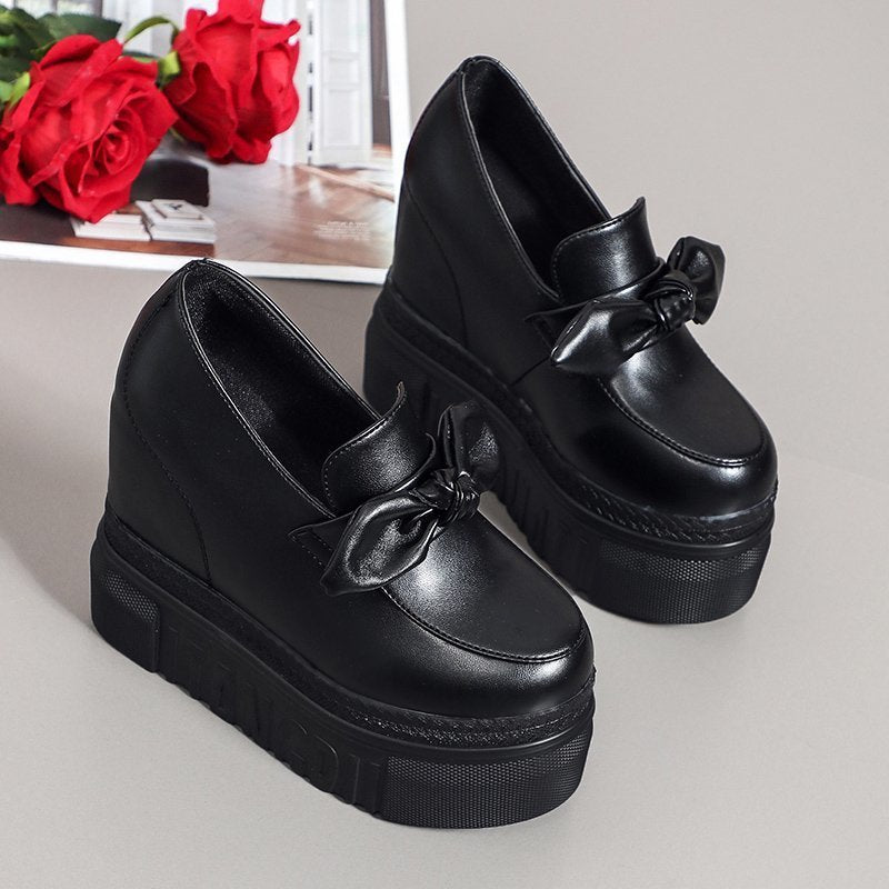 Korean Version Of Sweet And Fashionable Flat-bottomed Bow-knot Shoes