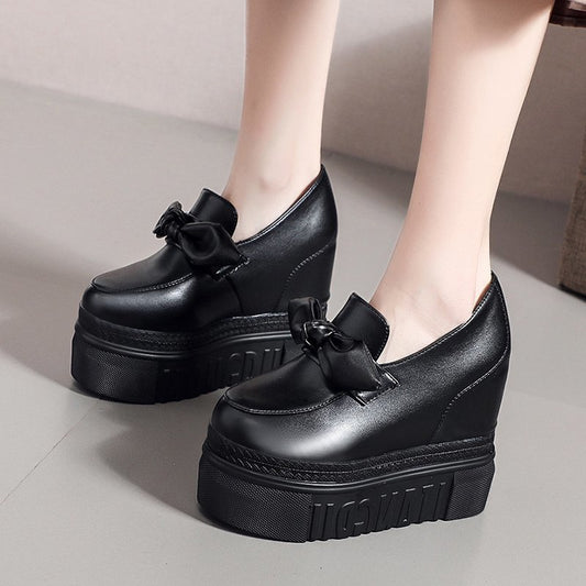 Korean Version Of Sweet And Fashionable Flat-bottomed Bow-knot Shoes