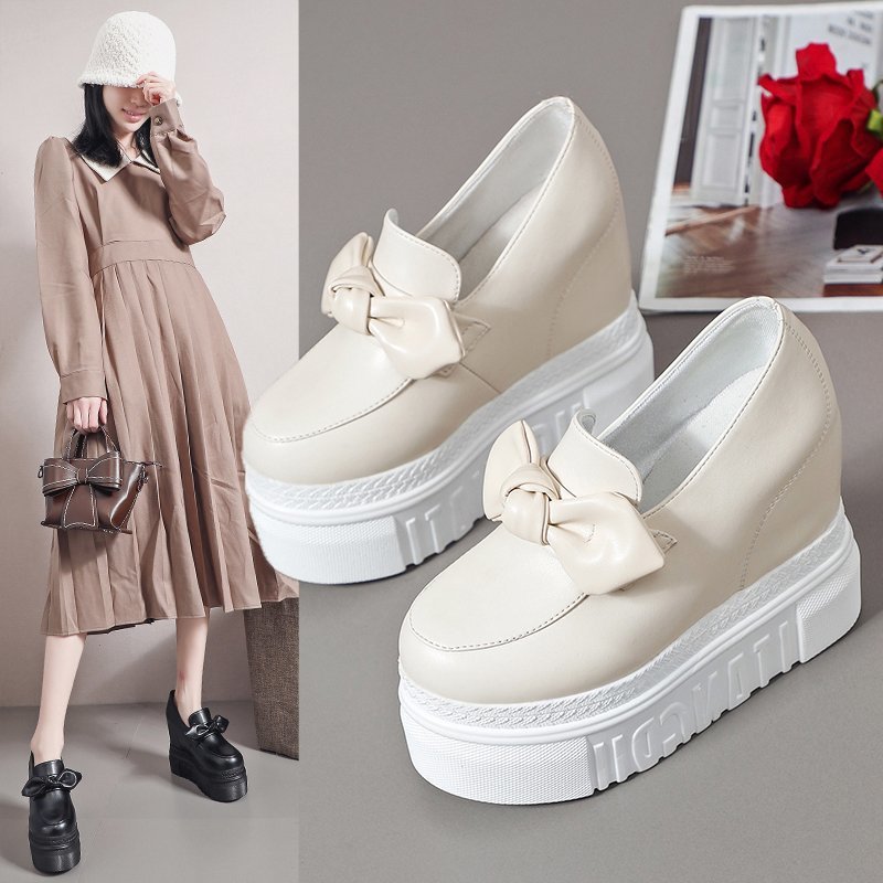 Korean Version Of Sweet And Fashionable Flat-bottomed Bow-knot Shoes