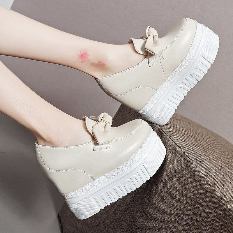 Korean Version Of Sweet And Fashionable Flat-bottomed Bow-knot Shoes