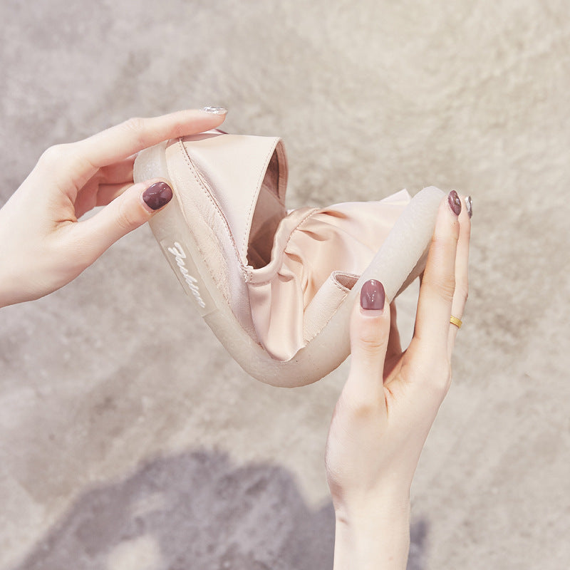 Nouvelles chaussures plates pour femmes enceintes de style féerique d'été à la mode douce Tide Net chaussures rouges tout-match pour femmes