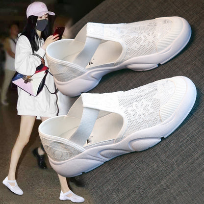 Baotou Sponge Cake Thick-soled Breathable Casual Flat Fisherman Shoes