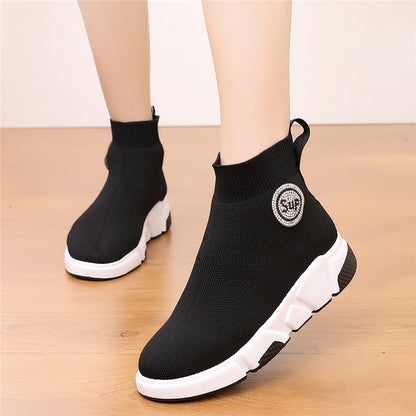 Elastic Socks Shoes Women Spring Korean Version New Casual Sports Short Boots