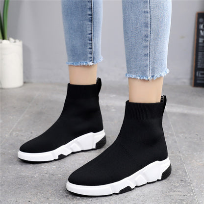 Elastic Socks Shoes Women Spring Korean Version New Casual Sports Short Boots