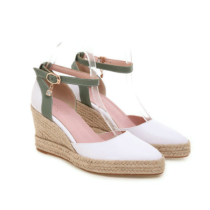 Escarpins pour femmes Dorsay Wedge Espadrille Bride à la cheville