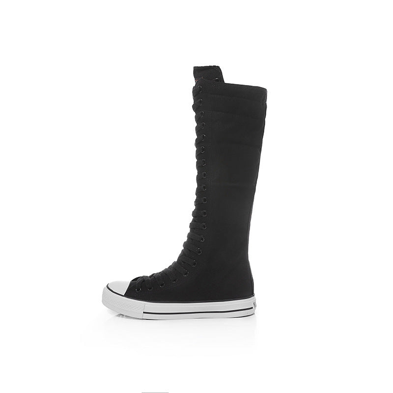 High-top Long-tube High-tube Canvas Shoes